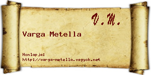 Varga Metella névjegykártya